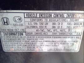 2014 HONDA ACCORD, BLACK, SPORT MODEL, 2.4L, AT.   A25178